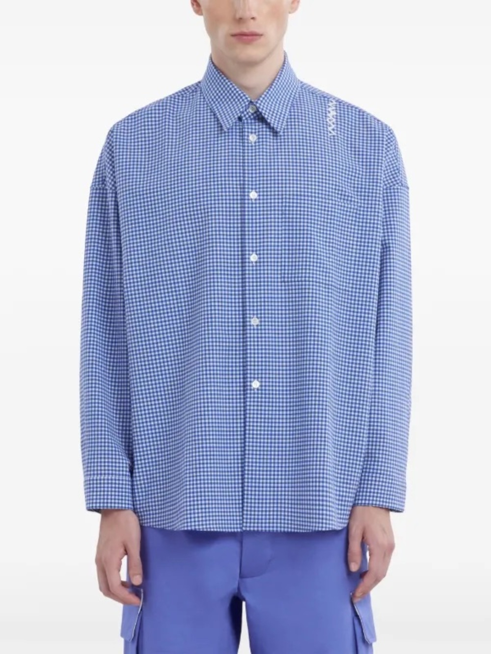 Marni Gingham Checked Virgin Wool Shirt